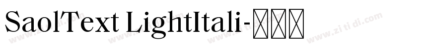 SaolText LightItali字体转换